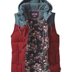 Patagonia Bivy Women's Hooded Vest - Rare with mushroom lining